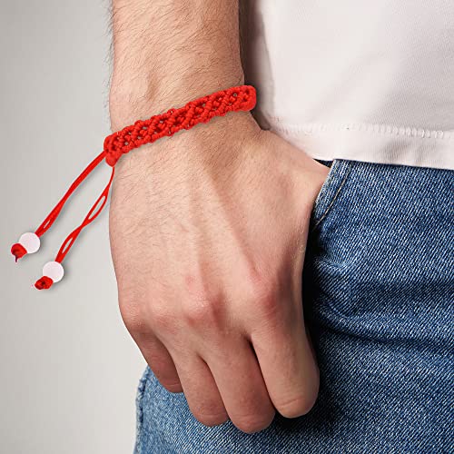 Mandala Crafts Kabbalah Red String Bracelet Protection Against Evil Eye - Red Bracelet for Protection Good Luck - Sliding Knot Red Protection Bracelet for Men Women