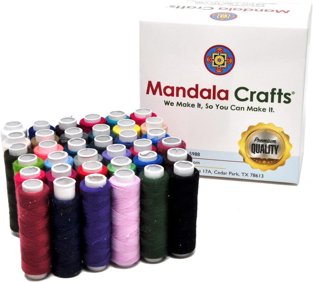 Mandala crafts All Purpose Sewing Thread Spools - gray Serger Thread cones  4 Pack