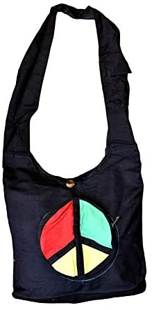 Rasta Peace Sign Bohemian Sling Bag