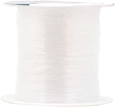 Mandala Crafts Clear Invisible Thread, Nylon Monofilament Line for Quilting, Sewing, Hanging, Seed Beading, Hair Weaving (0.5MM,104 meters)