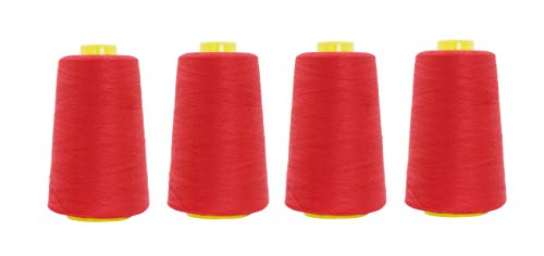 Mandala Crafts Mercerized Cotton Thread for Sewing Machine - 50 WT Cotton  Threads for Quilting Thread - 2400 Yds White Thread Cotton Cone Thread for