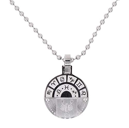 Mandala Crafts Zodiac Constellation Jewelry Pendant Necklace, Horoscope Gift for Men and Women (Scorpio)