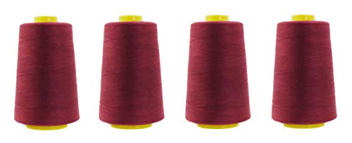 Mandala crafts All Purpose Sewing Thread Spools - Yellow Serger Thread  cones 4 Pack