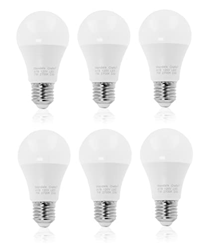 A19 LED Light Bulb - Dimmable LED Bulb A19 Light Bulb Daylight LED Light Bulbs 60 Watt Equivalent Standard Light Bulbs A19 E26 Base (2700K Soft White)
