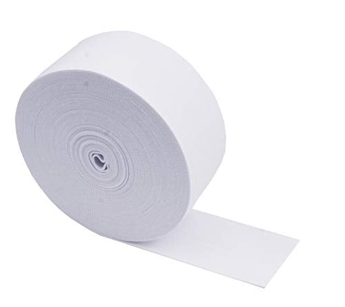 White Flat Stretch Strap Spool for Waistbands