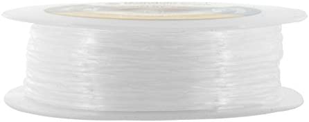 Side View of Clear Elastic Cord Stretchy Fiber String for Bracelets, Jewelry Making, Beading