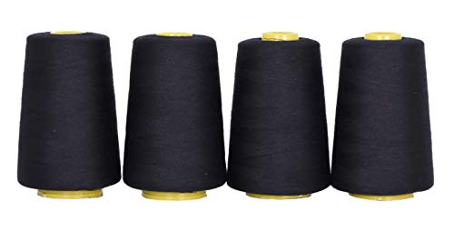  Mandala Crafts All Purpose Sewing Thread Spools - Serger Thread  Cones 4 Pack - 40s/2 24000 Yds Rust Polyester Thread for Overlock Sewing  Machine Quilting