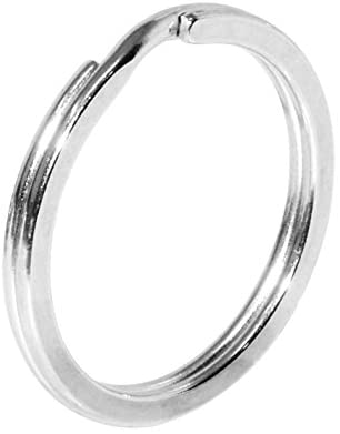 Wayilea 12 Pack Keychain Rings for Craft, Stainless Steel 1 Metal Flat Key  Ring Clips Round Split Rings Bulk for Home Car Keys Organization,Arts 
