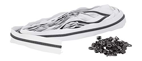 White and Black Zipper Roll For Sewing