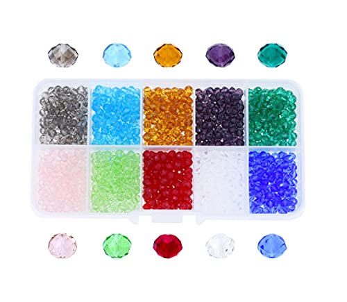 Mandala Crafts Bicone Crystal Beads for Jewelry Making Faceted Bicone Crystal Glass Beads for Jewelry Making Crafts Beading