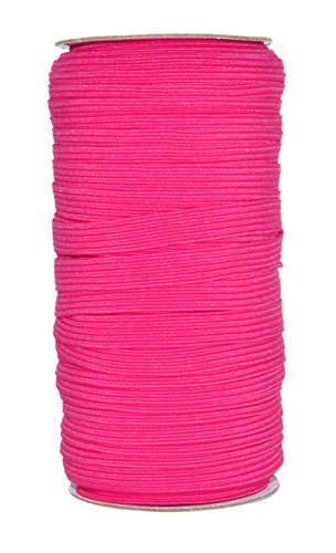 PATIKIL Elastic Cord Heavy Stretch String Rope 1/8 11 Yards(3mm x 10m)  Pink for Crafting DIY Sewing Hook Straps Camping Tie Down Strap