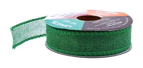 Turquoise Burlap Ribbon 2 Inch 2 Rolls 20 Yards Unwired Rustic