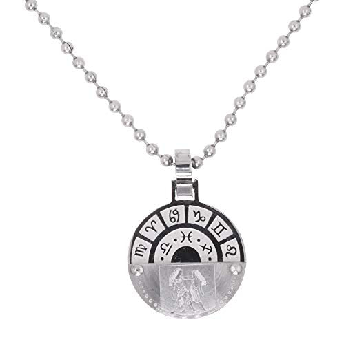 Zodiac Constellation Jewelry Pendant Necklace, Horoscope Gift for Men and Women (Gemini)