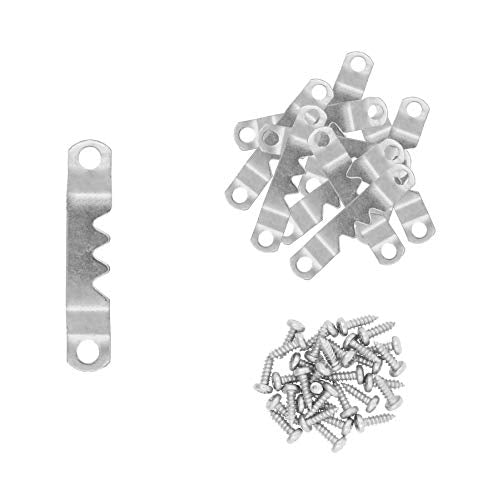 Sawtooth Picture Frame Hangers Picture Hanging Hardware Kit with Screws for Canvas Painting Wood 100 Sets