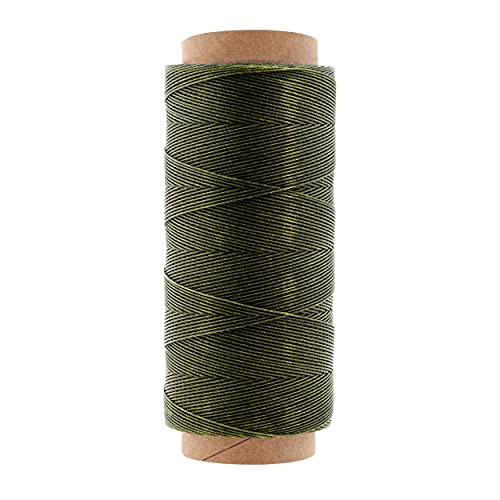 Round Waxed Thread for Leather Sewing Leather Thread Wax String Polyester Cord for Leather Craft Stitching Bookbinding