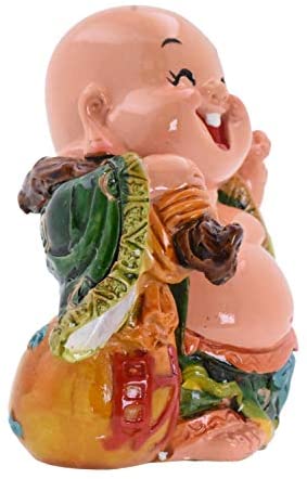 Laughing Happy Small Buddha Statue Figurine for Lucky Home Décor Gift