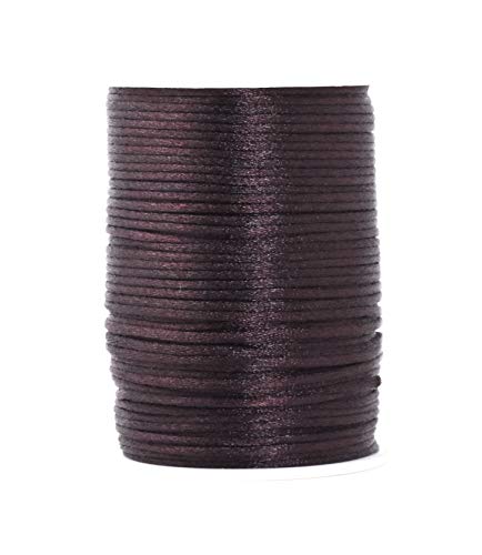 Mandala Crafts Satin Rattail Cord String from Nylon for Chinese Knot, Macrame, Trim, Jewelry Making