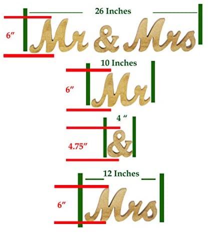 Measurements of Mr. and Mrs. Sign
