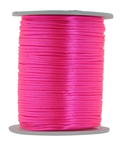 Mandala Crafts Satin Rattail Cord String from Nylon for Chinese Knot, Macrame, Trim, Jewelry Making