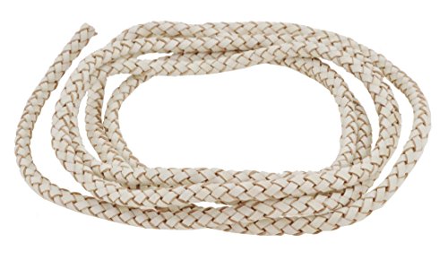 White Round Cord Made of Leather