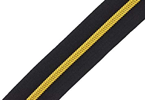 Close Up Closed View of Metal Zipper