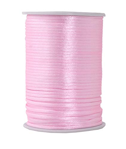 Mandala Crafts Satin Rattail Cord String from Nylon for Chinese Knot, Macrame, Trim, Jewelry Making