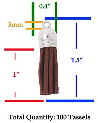 Measurements of Faux Leather Suede Tassel