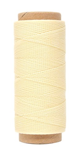 Round Waxed Thread for Leather Sewing Leather Thread Wax String Polyester Cord for Leather Craft Stitching Bookbinding