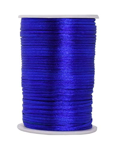 Mandala Crafts Satin Rattail Cord String from Nylon for Chinese Knot, Macrame, Trim, Jewelry Making