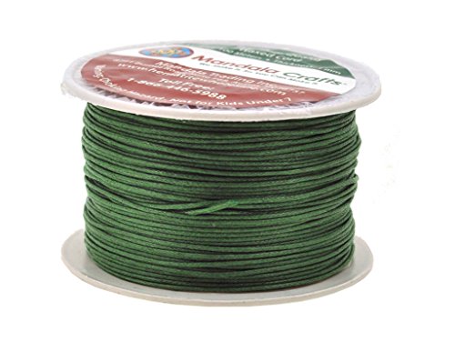 Waxed Cotton Cord Thread in Green