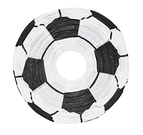 Hanging Soccer Paper Lanterns with Lights for Soccer Party Decorations Soccer Decorations for Party Lantern Soccer Décor for Soccer Birthday Party Decorations Set of 5