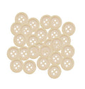 Wooden Buttons - Round Wood Buttons for Crafts Sewing Sweater by Mandala Crafts, Natural Color Bulk  1 Inch Button 4 Holes