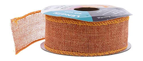 Craft Burlap Ribbon in Orange