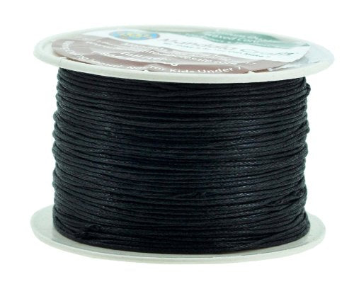  Mandala Crafts Satin Rattail Cord String from Nylon for Chinese  Knot, Macramé, Trim, Jewelry Making Black 1mm