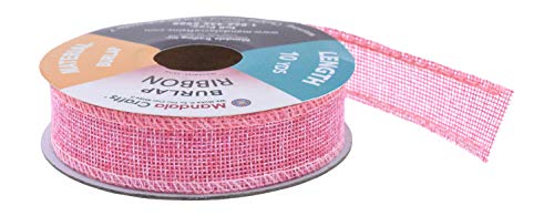 Pink Burlap Ribbon