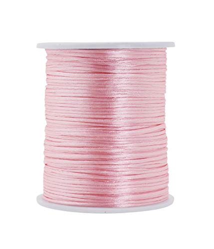 FQTANJU Satin Rattail Nylon Cord, 300 Feet 2mm Beading Satin String for  Chinese Knotting, Arts and Crafts, Macrame Bracelets, Necklaces, Jewelry
