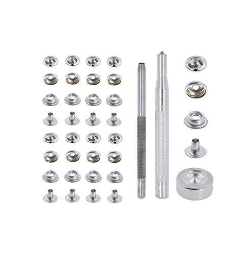 Size 24 25 Sets 15mm Fastener Button Kit with Tools