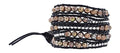 Leather Stackable Bohemian Bracelet for Women Layering Freshwater Cultured Pearl Beaded Leather Boho Wrap Bracelet