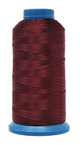 Mandala Crafts Burgundy Heavy Duty Thread - #69 T70 210D/3 1500 yds Polyester Thread for Sewing Machine Outdoor Marine Jeans Leather Thread Drapery