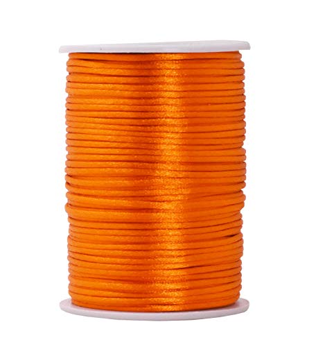 Mandala Crafts Satin Rattail Cord String from Nylon for Chinese Knot, Macrame, Trim, Jewelry Making