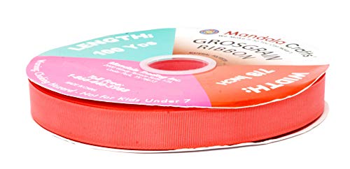 Grosgrain Ribbon 3/8 Inch Bulk 100 Yard Roll for Gift Wrapping, Hair Bows, Parties, Wedding Decoration, Scrapbooking, Flowers