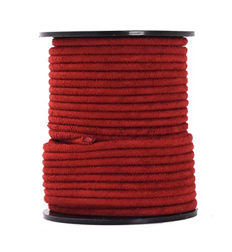 Vegan Leather Cord Faux Suede Cord for Jewelry Making Round Suede Lace from Micro Fiber Suede String Leather Cord for Beading Lacing Crafts 11 Yards