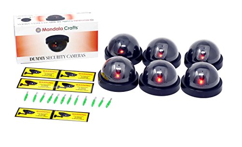 Mandala Crafts Dummy Fake Security Dome Cameras Set