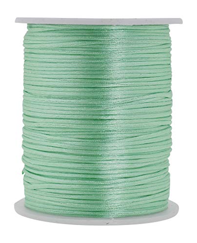 100m 2mm Nylon Rope Cord Large Spool Roll Knotting Braided Rattail String  Thread Wire for Jewelry Making DIY Projects 
