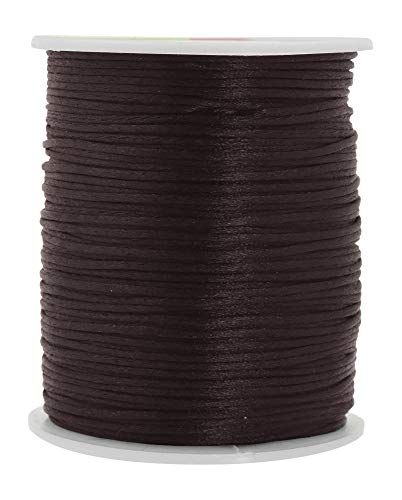 Mandala Crafts Satin Rattail Cord String from Nylon for Chinese Knot, Macrame, Trim, Jewelry Making