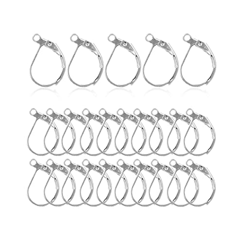 Earring Clasps Leverback Earring Hooks Earring Lever Back with Open Loop French Wire Earring Backs Finding for Earrings Jewelry Making