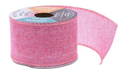 Pink Wedding Burlap Ribbon