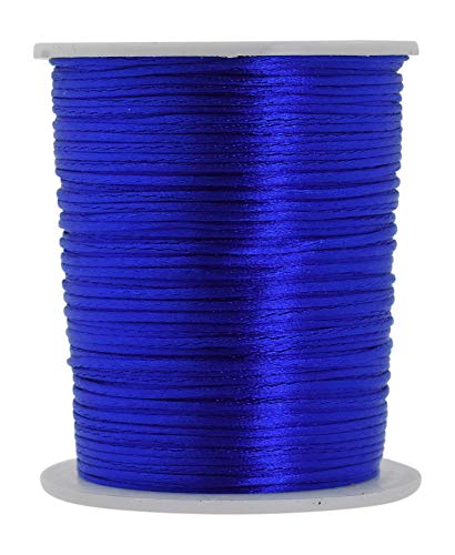 Mandala Crafts Satin Rattail Cord String from Nylon for Chinese Knot, Macrame, Trim, Jewelry Making