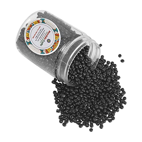 Bulk 4mm Bright Black Seed Beads for Jewelry Making 110 Grams About  1600pcs,6/0 Glass Craft Beads for Making Earrings, Bracelets, Pendants,  Waist