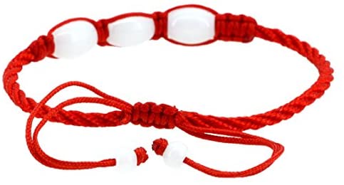 Handmade Soapstone Kabbalah Red String Bracelet